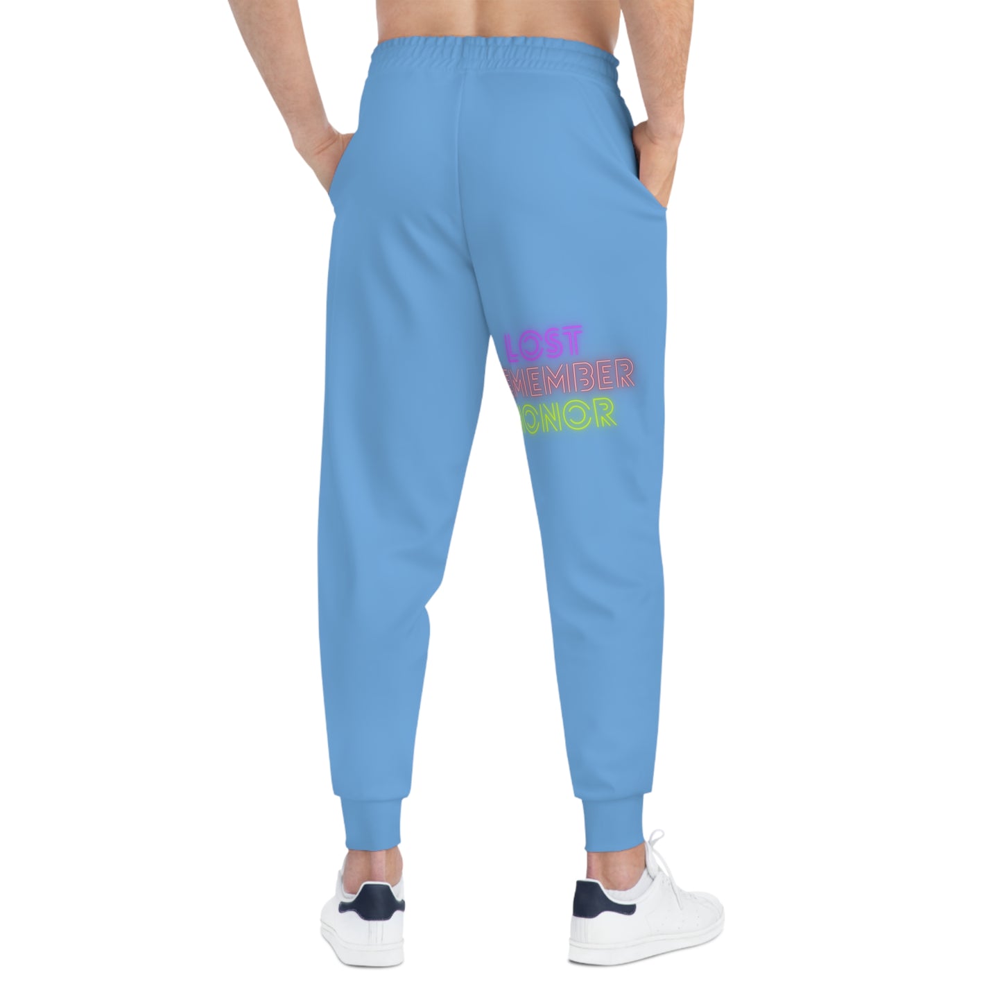 Athletic Joggers: Crazy Penguin World Logo Lite Blue