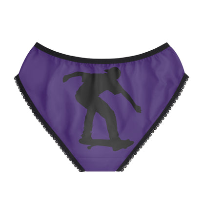 Women's Briefs: Skateboarding Purple