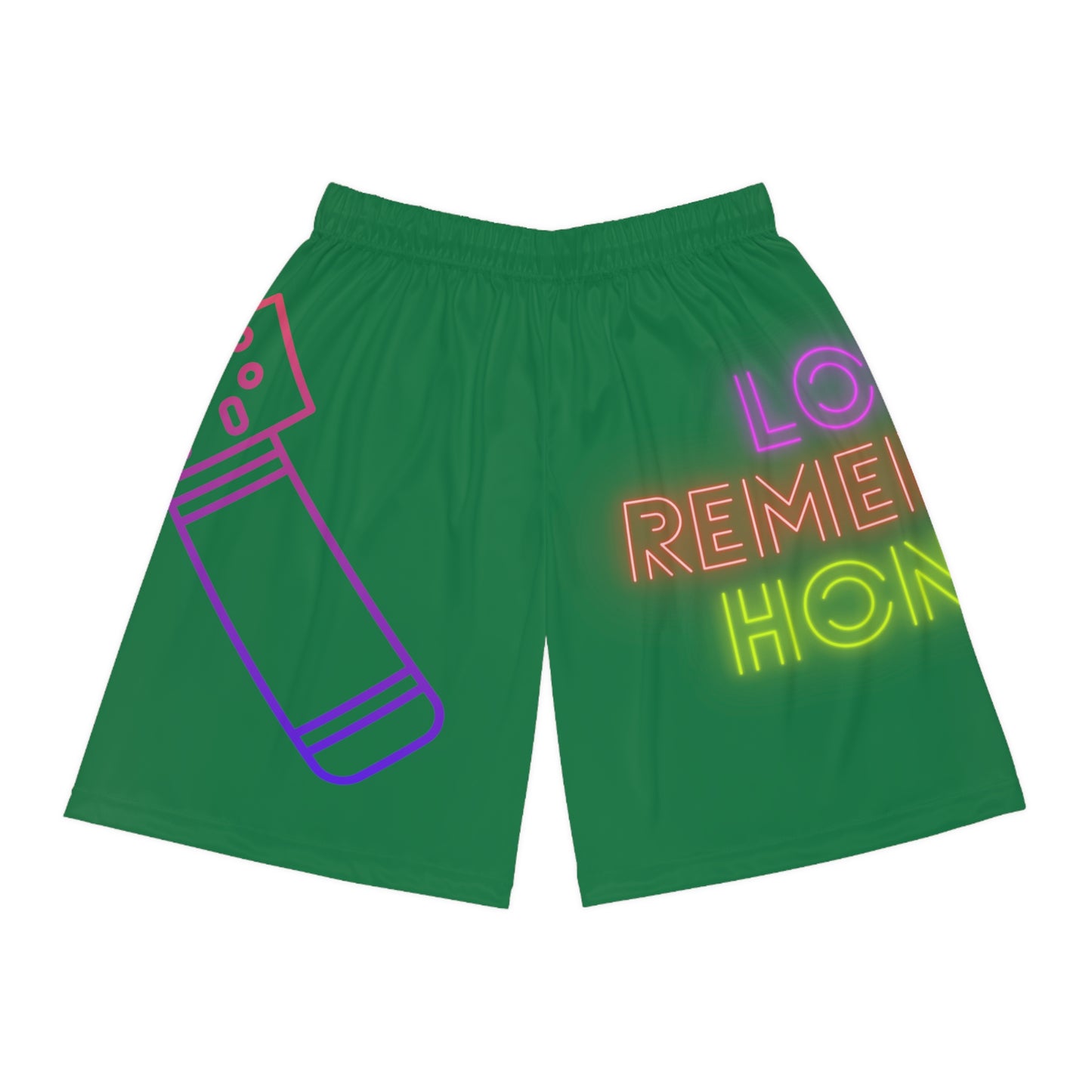 Basketball Shorts: Music Dark Green