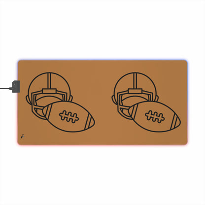 LED Gaming Mouse Pad: Football Lite Brown