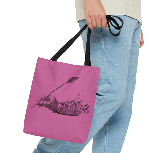 Tote Bag: Writing Lite Pink