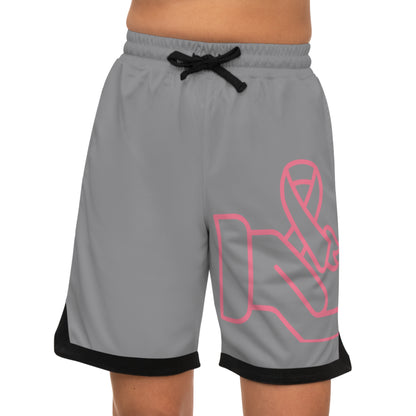 Basketball Rib Shorts: Fight Cancer Lite Grey