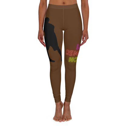 Women's Spandex Leggings: Basketball Brown