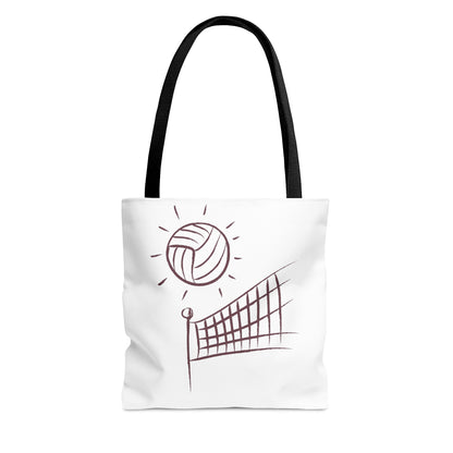 Tote Bag: Volleyball White