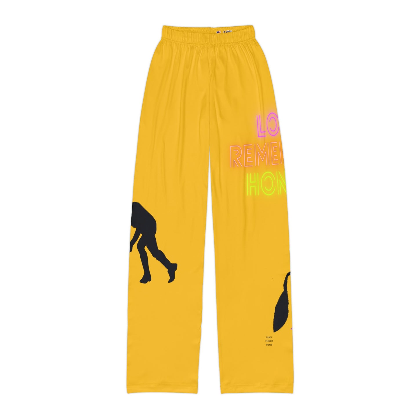 Kids Pajama Pants: Hockey Yellow