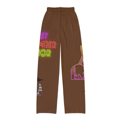 Kids Pajama Pants: Bowling Brown