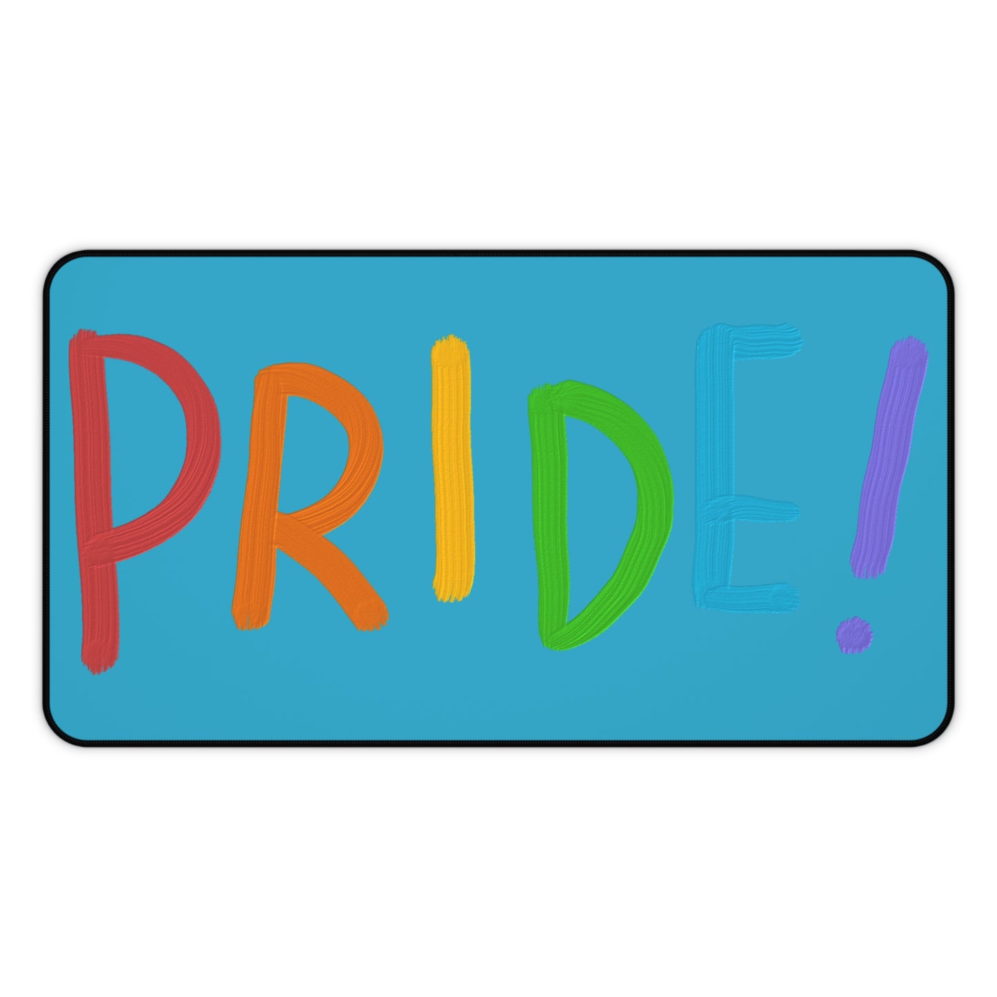 Desk Mat: LGBTQ Pride Turquoise