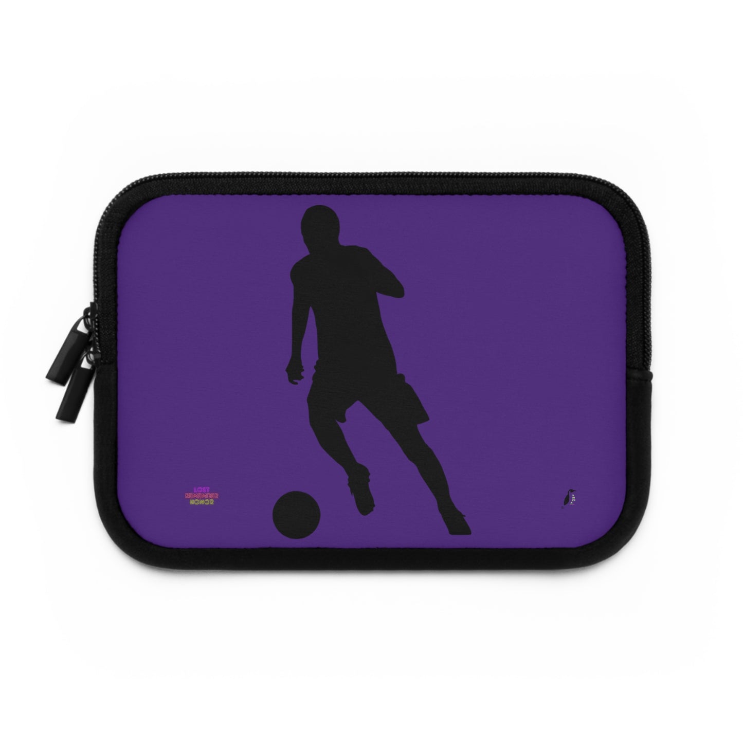 Laptop Sleeve: Soccer Purple