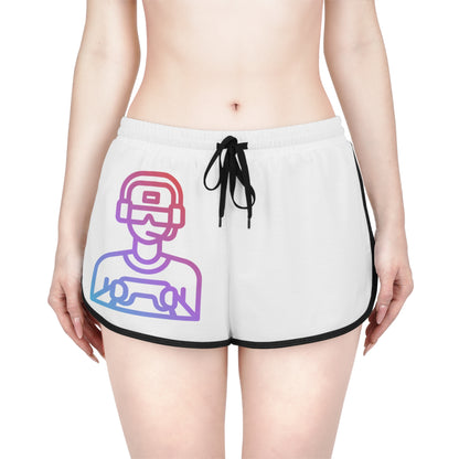 Women's Relaxed Shorts: Gaming White