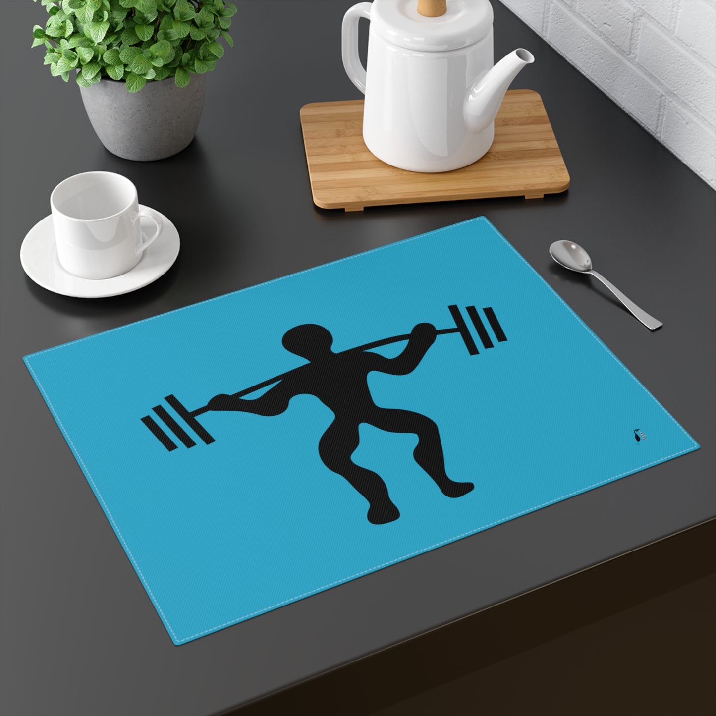 Placemat, 1pc: Weightlifting Turquoise