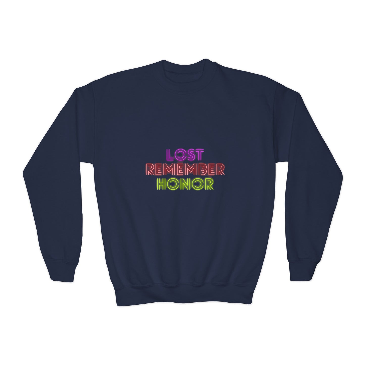 Youth Crewneck Sweatshirt: Lost Remember Honor 