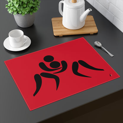 Placemat, 1pc: Wrestling Dark Red