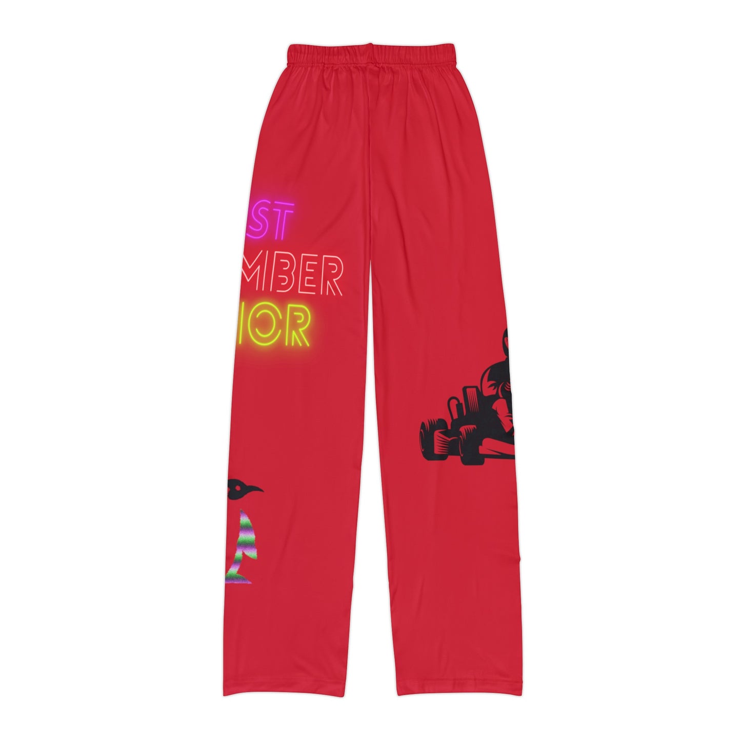 Kids Pajama Pants: Racing Dark Red