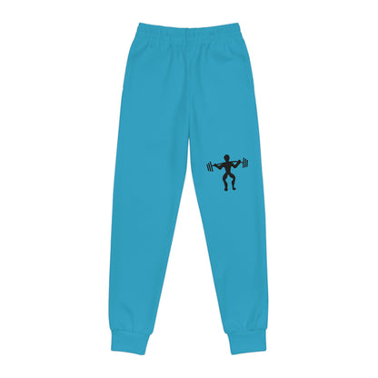 Youth Joggers: Weightlifting Turquoise