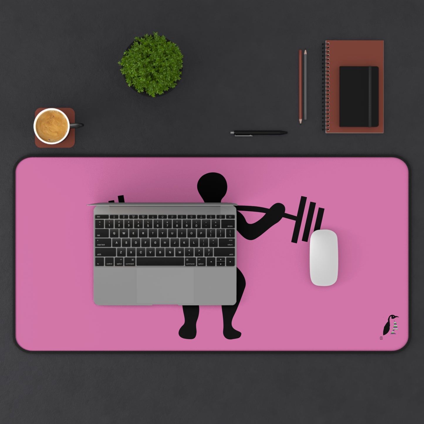 Desk Mat: Weightlifting Lite Pink