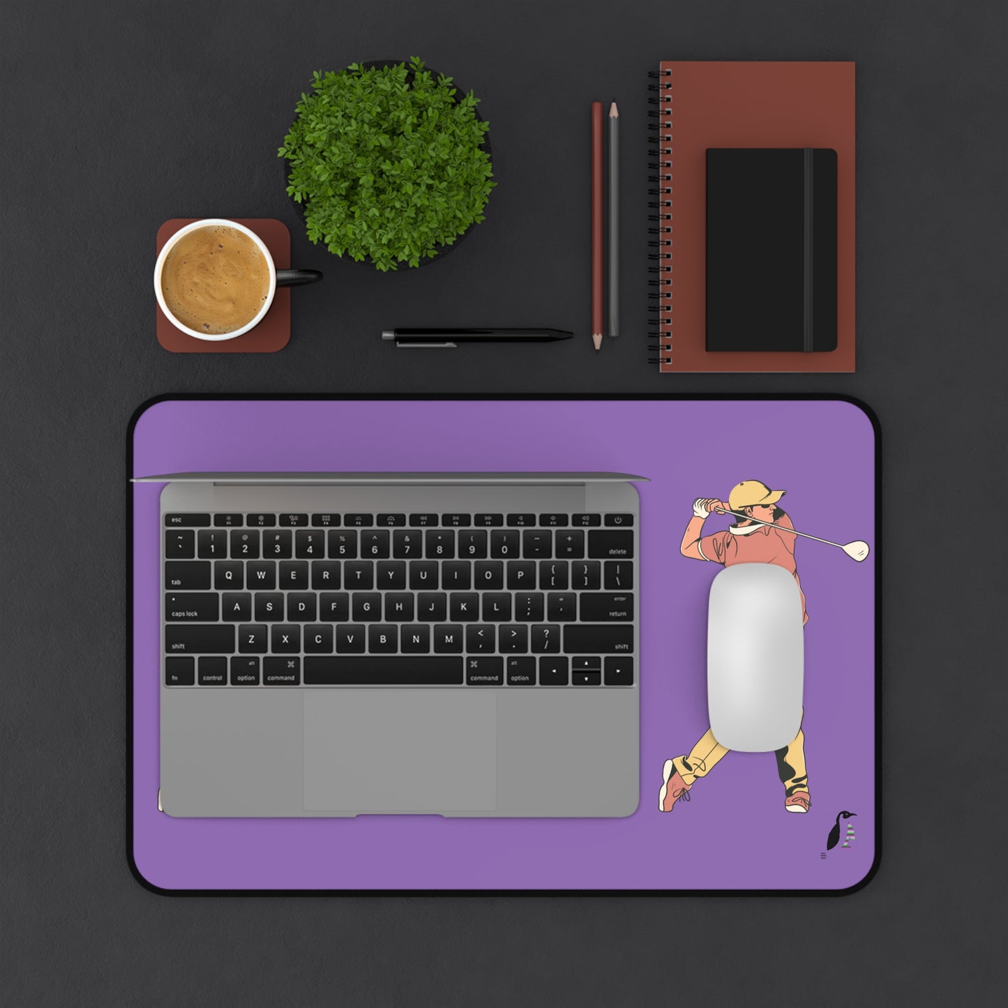 Desk Mat: Golf Lite Purple