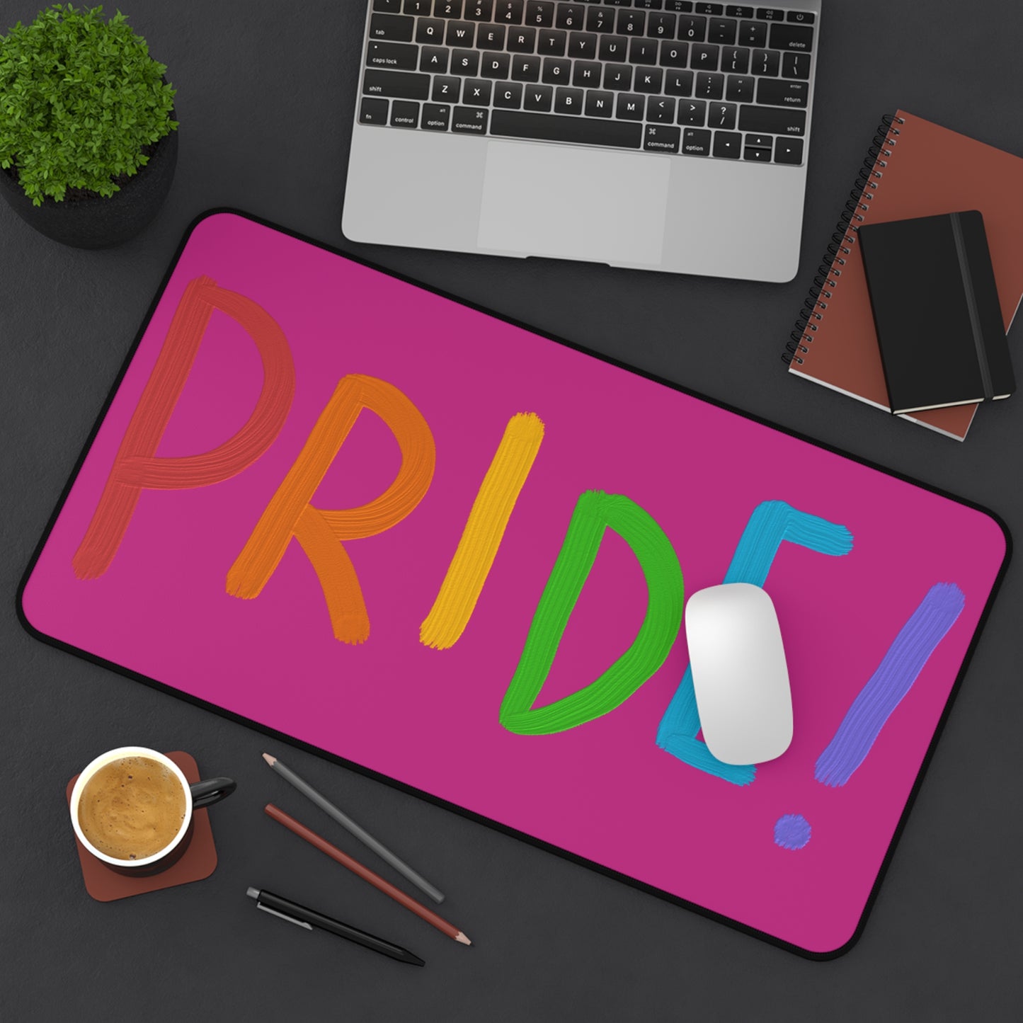 Desk Mat: LGBTQ Pride Pink