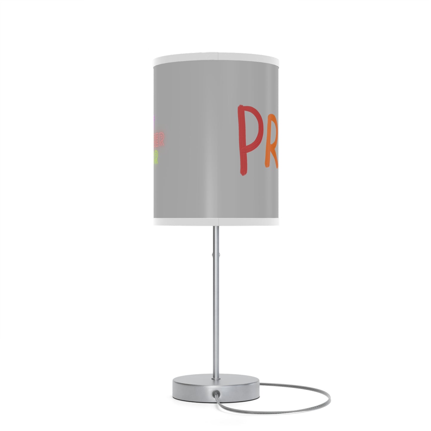 Lamp on a Stand, US|CA plug: LGBTQ Pride Lite Grey 