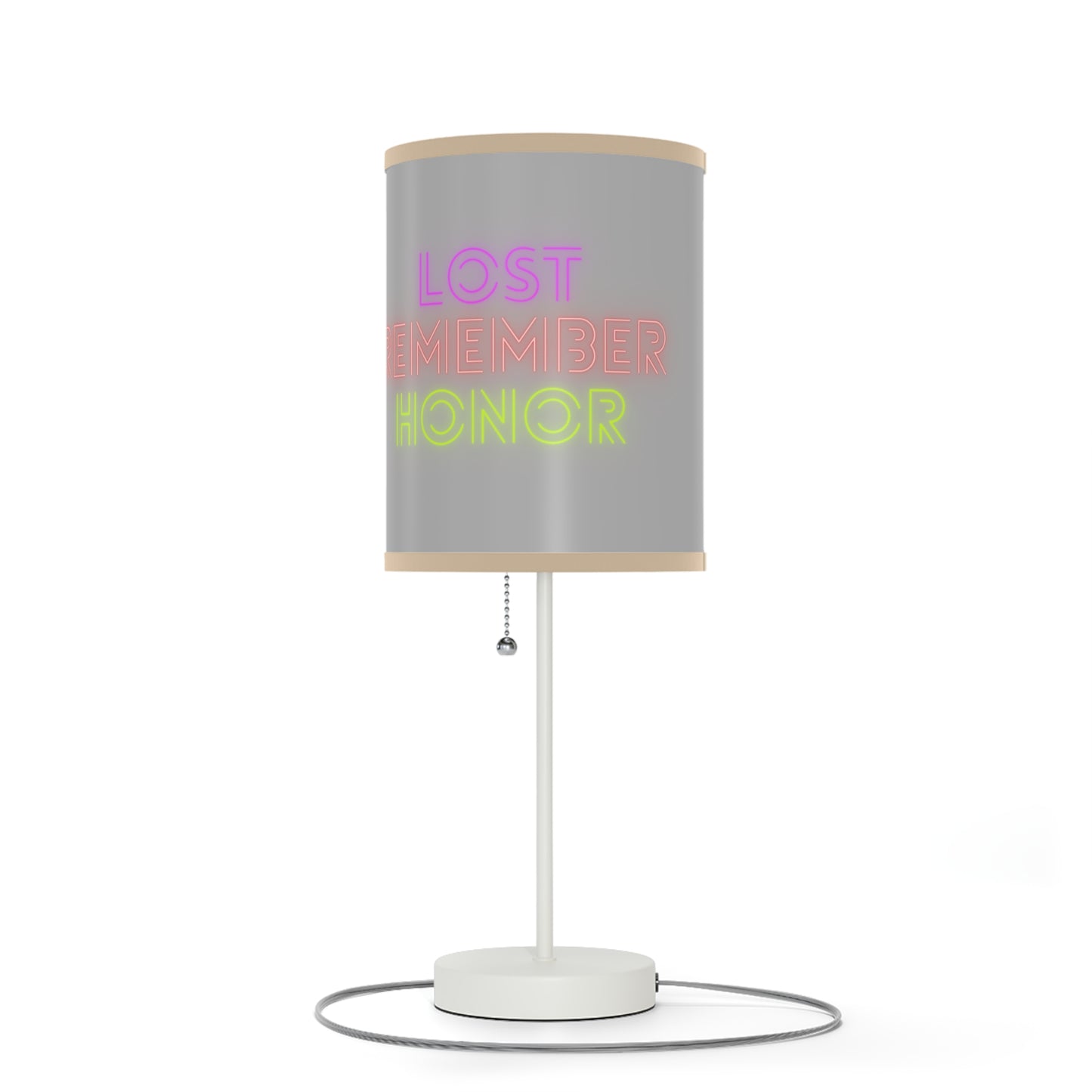 Lamp on a Stand, US|CA plug: Crazy Penguin World Logo Lite Grey