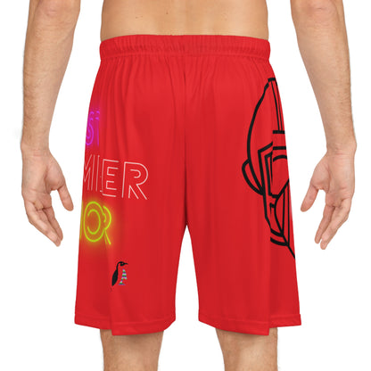 Basketball Shorts: Football Red