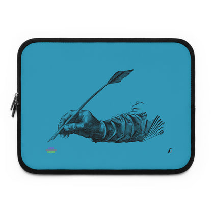 Laptop Sleeve: Writing Turquoise