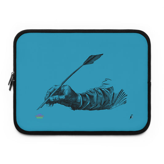 Laptop Sleeve: Writing Turquoise