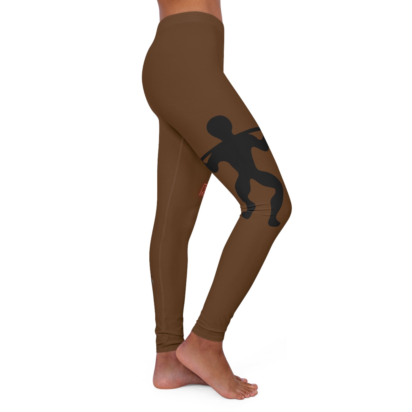 Women's Spandex Leggings: Weightlifting Brown