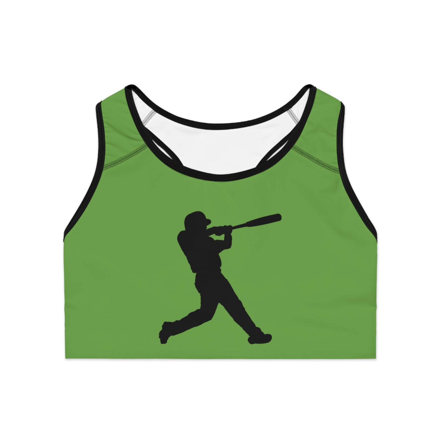 Sports Bra: Baseball Green