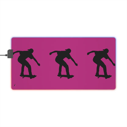 LED Gaming Mouse Pad: Skateboarding Pink