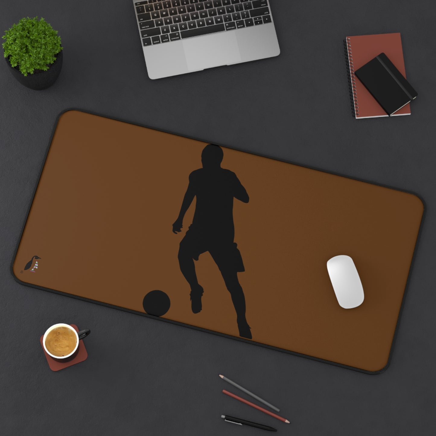 Desk Mat: Soccer Brown