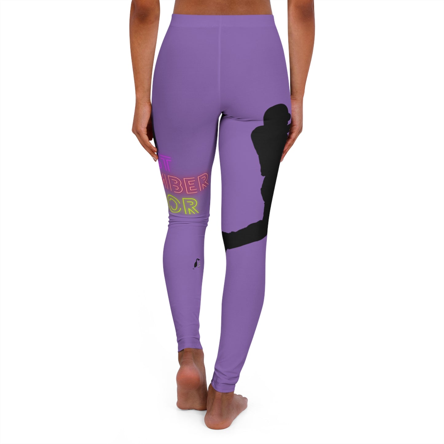 Women's Spandex Leggings: Baseball Lite Purple