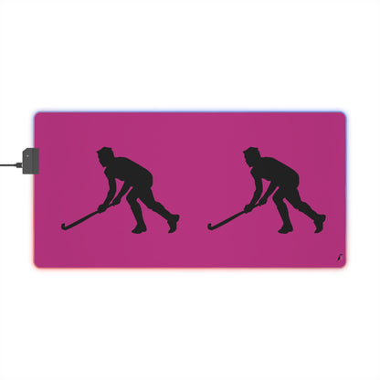 LED Gaming Mouse Pad: Hockey Pink