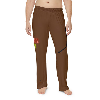 Men's Pajama Pants: Hockey Brown