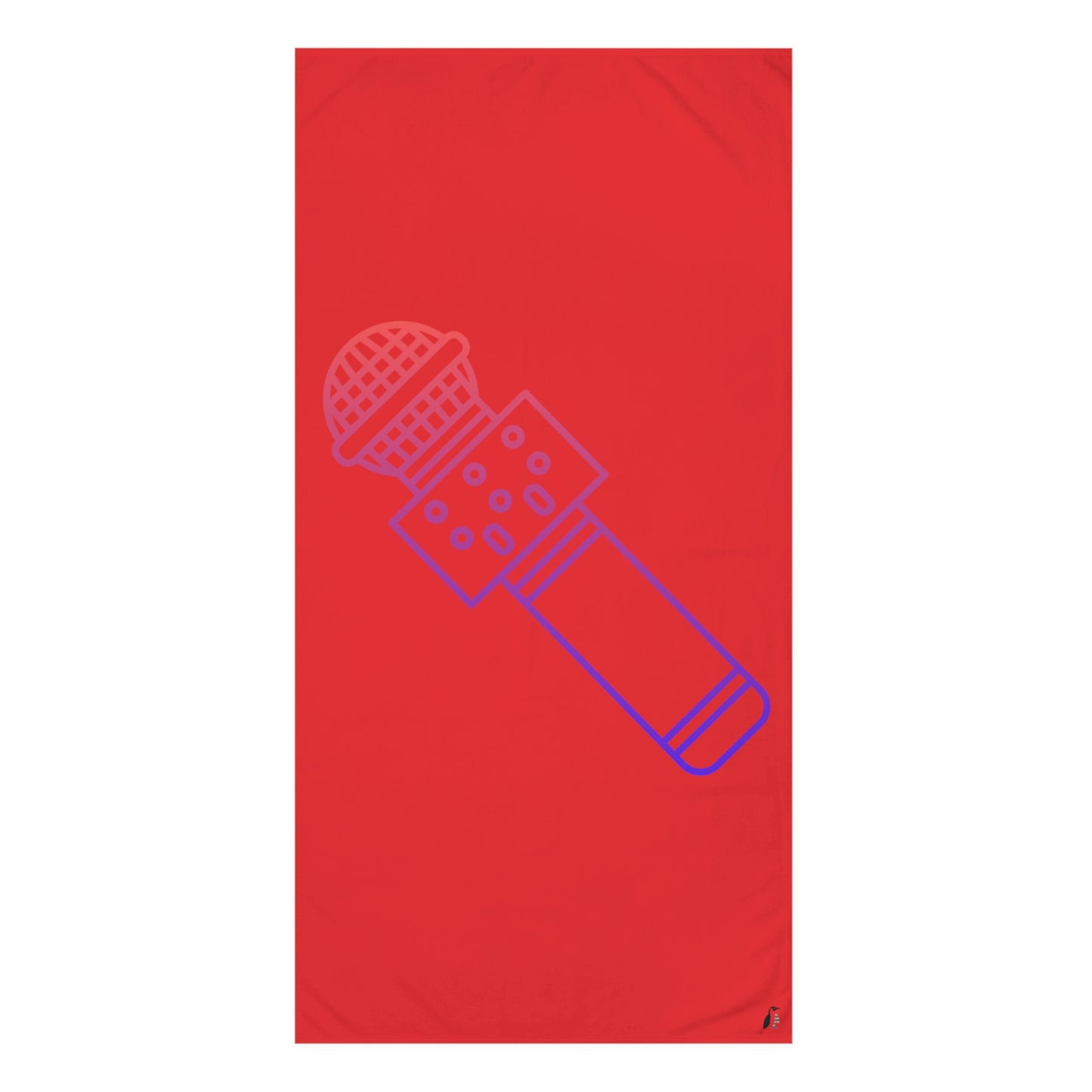 Mink-Cotton Towel: Music Red