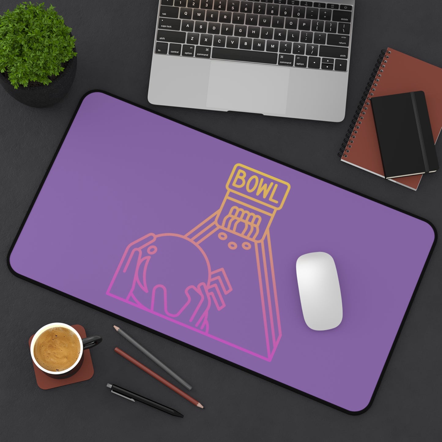 Desk Mat: Bowling Lite Purple