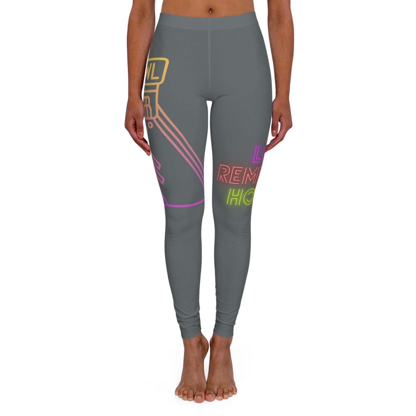 Women's Spandex Leggings: Bowling Dark Grey