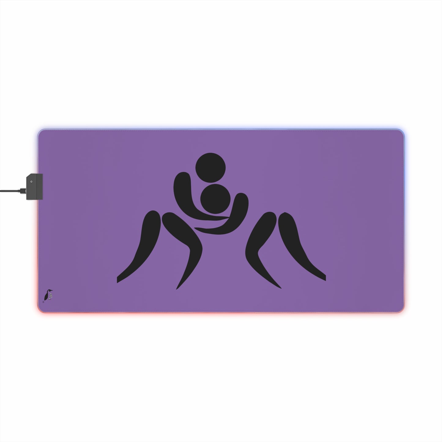 LED Gaming Mouse Pad: Wrestling Lite Purple