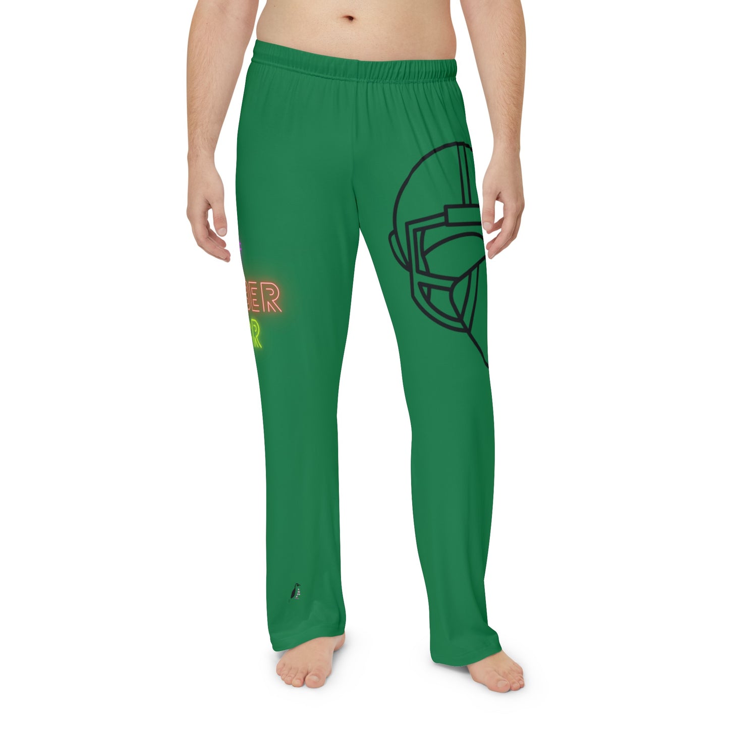 Men's Pajama Pants: Football Dark Green