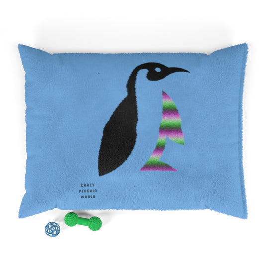 Pet Bed: Crazy Penguin World Logo Lite Blue