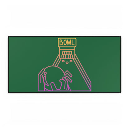 Desk Mats: Bowling Dark Green