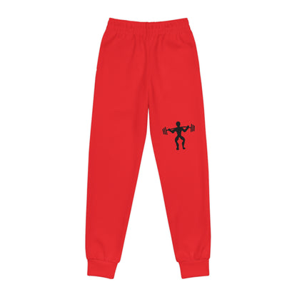 Youth Joggers: Weightlifting Red