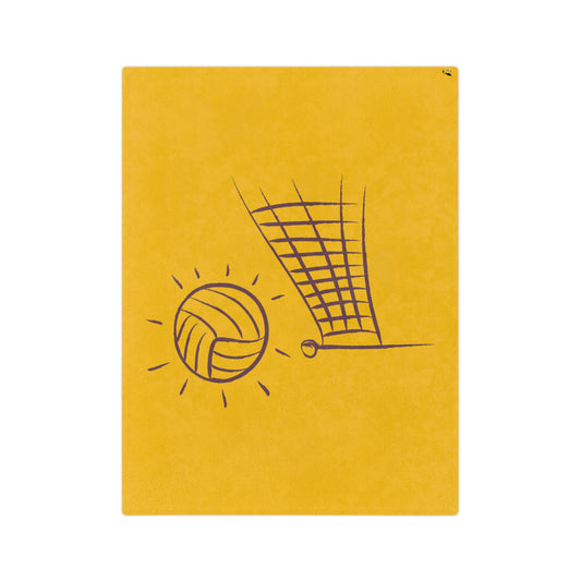 Velveteen Minky Blanket: Volleyball Yellow