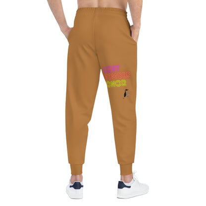 Athletic Joggers: Fight Cancer Lite Brown