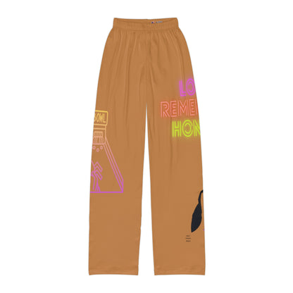 Kids Pajama Pants: Bowling Lite Brown