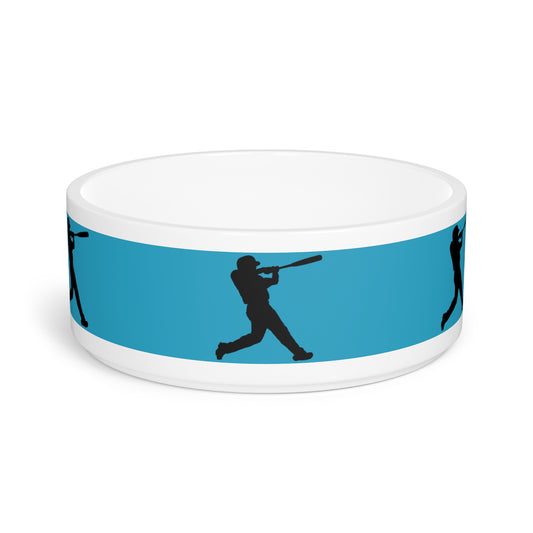 Pet Bowl: Baseball Turquoise