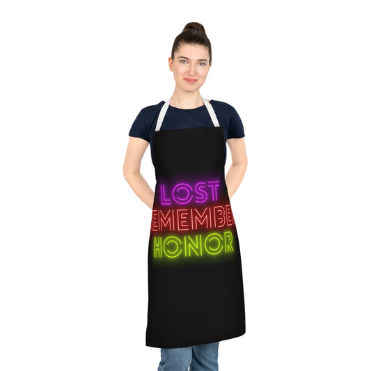Adult Apron: Lost Remember Honor Black