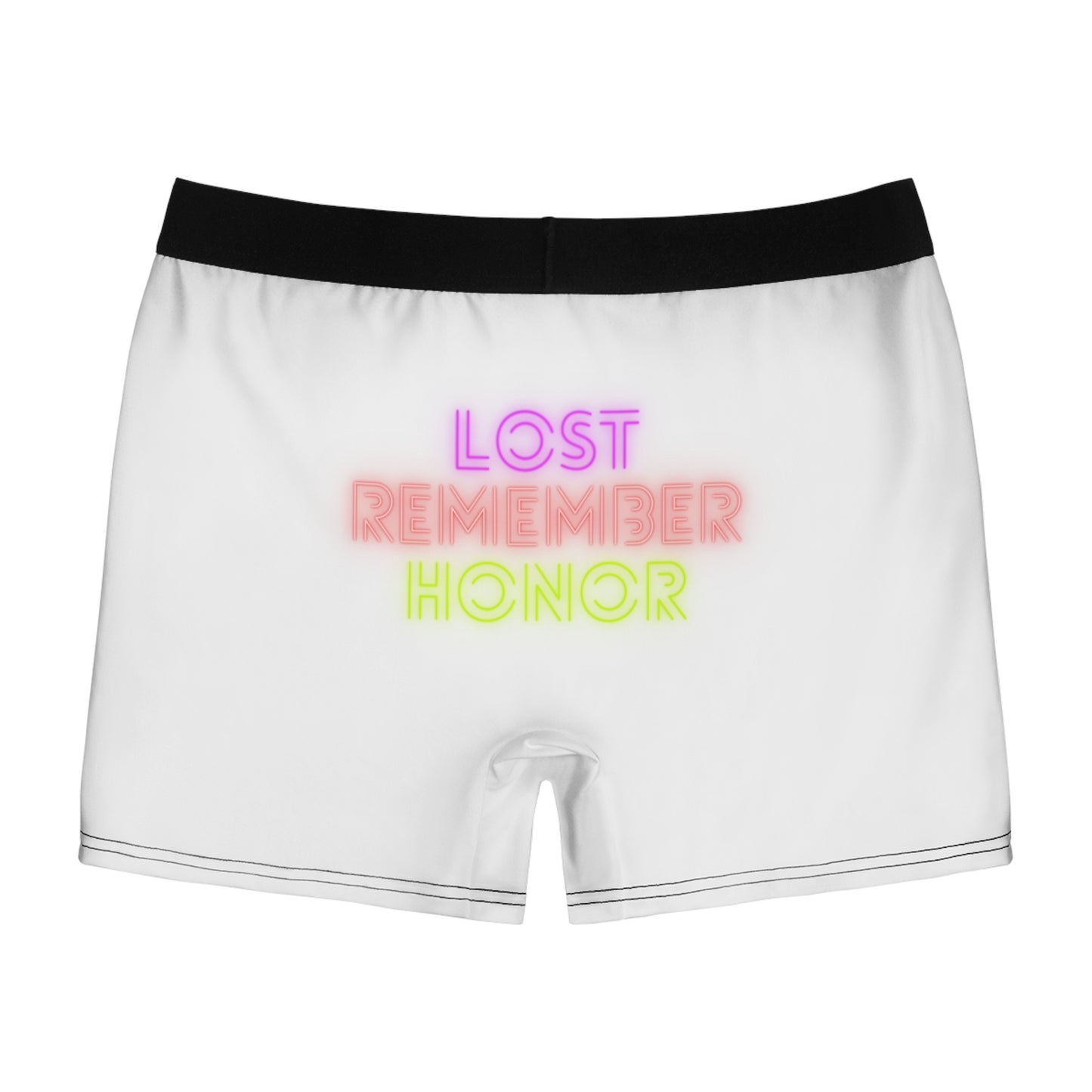 Men's Boxer Briefs: Lost Remember Honor White