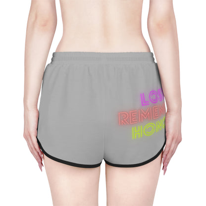 Women's Relaxed Shorts: Crazy Penguin World Logo Lite Grey