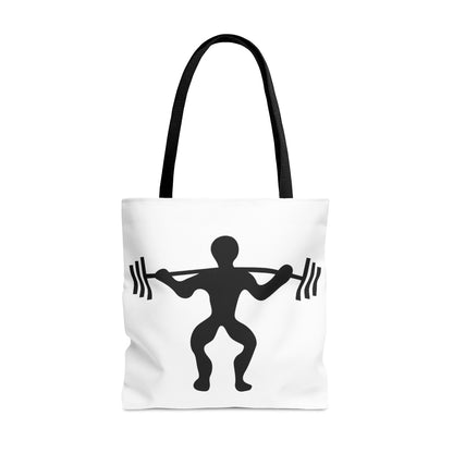 Tote Bag: Weightlifting White