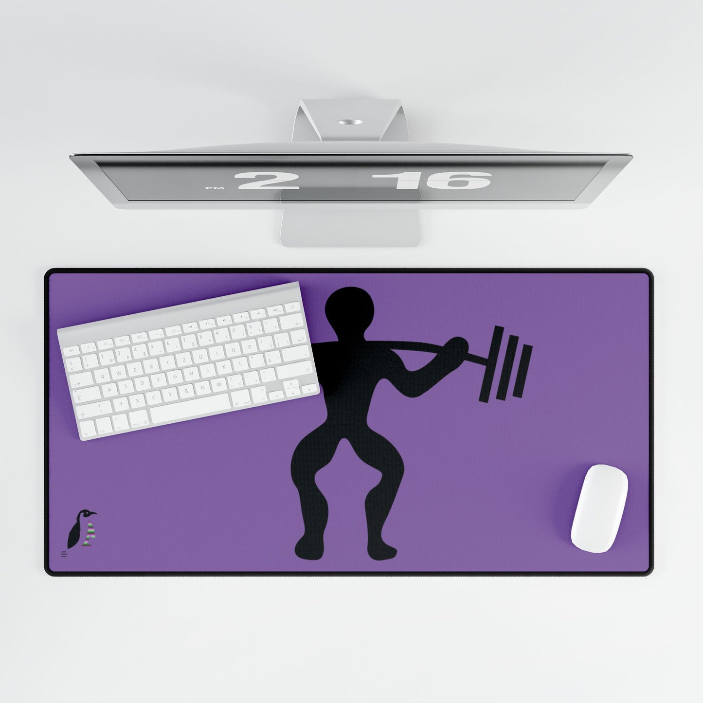 Desk Mats: Weightlifting Lite Purple